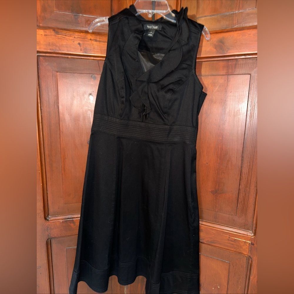 Womens Black House White Market Black Dress - Ruffle Neck size‎ 4
